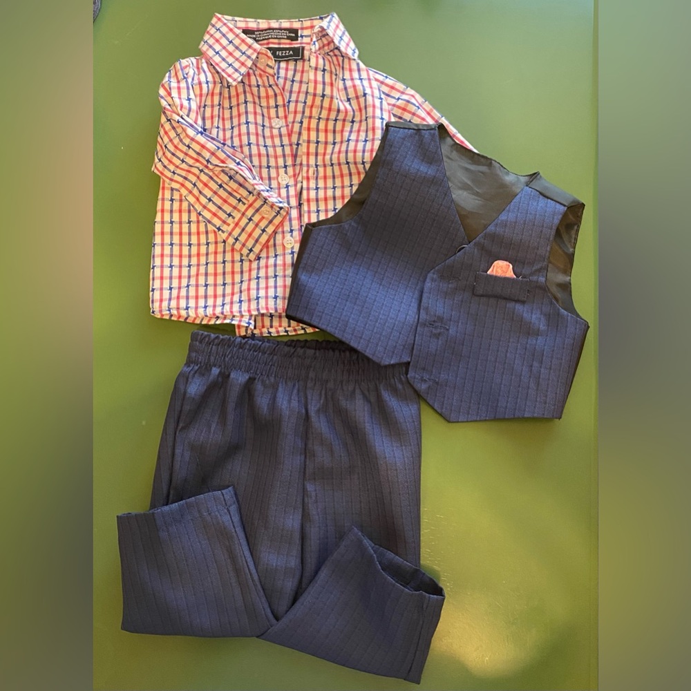 Andrew Fezza 3  Piece Baby Boy Formal Wear Set Outfit Size 6/9 months